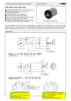 Mehrwendel-Drahtpotentiometer Serie Durapot 4603 / 4605 / 4610