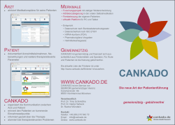 Faktenblatt zu CANKADO - Medizin-Management