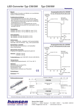 LED Converter Typ C50/300 Typ C50/500
