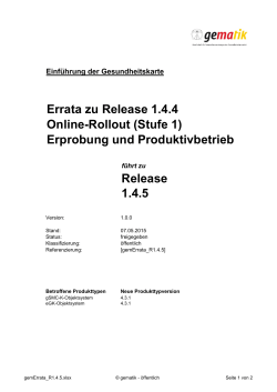 Errata (Release 1.4.5)