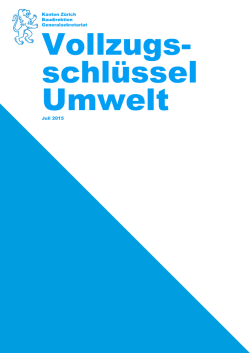 Vollzugsschlüssel Umwelt - Koordinationsstelle für Umweltschutz