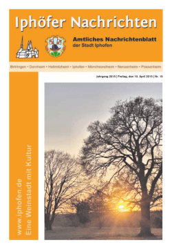 Jahrgang 2015 | Freitag, den 10. April 2015 | Nr. 15
