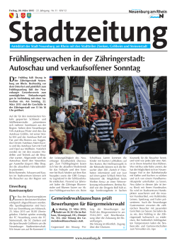 Stadtzeitung 2015 KW 12 - Stadt Neuenburg am Rhein