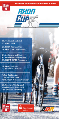 Entdecke den Genuss reiner Natur beim - Rhön-Special-Cup