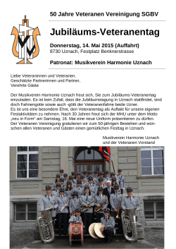 Jubil&auml;ums-Veteranentag - St.Galler Blasmusikverband