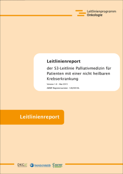 Leitlinienreport - Leitlinienprogramm Onkologie
