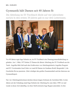 Gymnastik h&auml;lt Damen seit 40 Jahren fit
