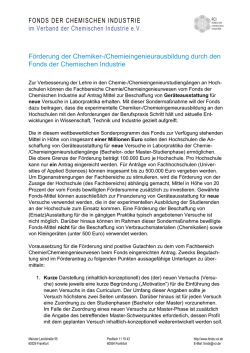 FONDS DER CHEMISCHEN INDUSTRIE im Verband der