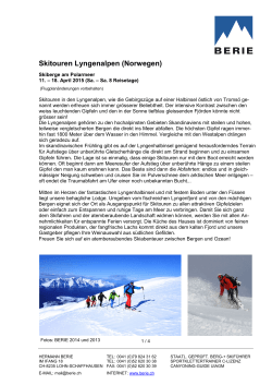 Skitouren Lyngenalpen (Norwegen)