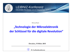 LEIBNIZ-Konferenz „Technologie der Mikroelektronik der Schlüssel