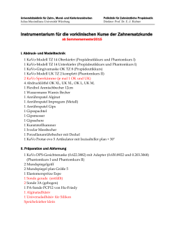 Instrumente - Zahn&auml;rztliche Prothetik