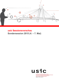 usic Sessionsvorschau Sondersession 2015 (4. – 7. Mai)
