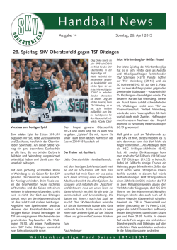 Handball News - SKV Oberstenfeld