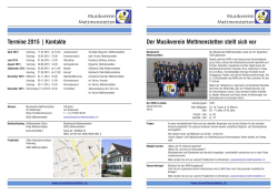 Flyer MVM März 2015 - Musikverein Mettmenstetten
