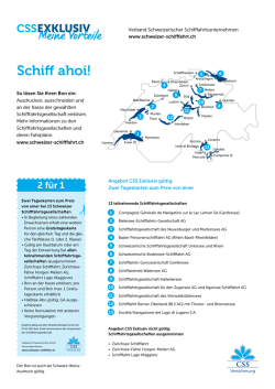 Bon "2 für 1" und Übersichtskarte teilnehmende