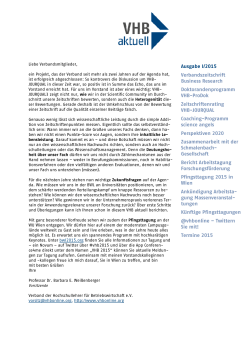 VHB aktuell I/2015 als pdf-Download