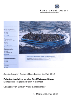 Ausstellung im RomeroHaus Luzern im Mai 2015