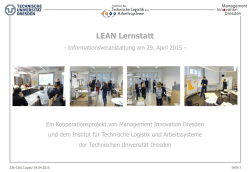 Die LEAN Lernstatt - Informationsveranstaltung am - mid
