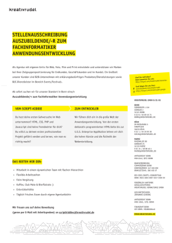 stellenausschreibung auszubildende/