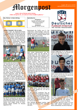 Ausgabe 1081 vom 21.04.2015 - Deutsches Fussball Internat