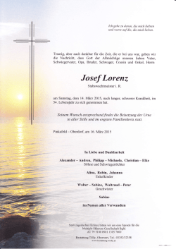 Josef Lorenz - Bestattung T&ouml;lly