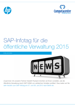 SAP-Infotag für die öffentliche Verwaltung 2015