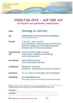 JODELTAG 2015 - AUF DER ALP