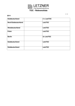 Liste TOC Referenzen 02/2015