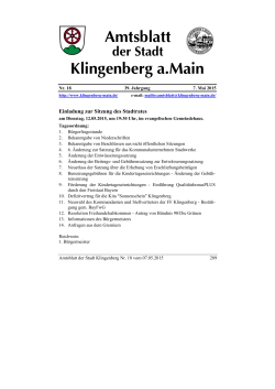 Amtsblatt Nr. 18 - Klingenberg am Main