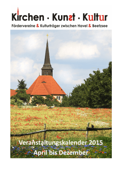 Kirche Kunst Kultur 2015 - Kirchenkreis Mittelmark