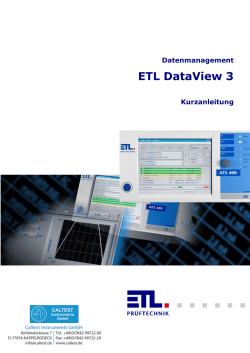 ETL DataView 3 - Caltest Instruments GmbH