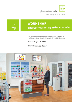 Programm Apotheker-Workshop plan