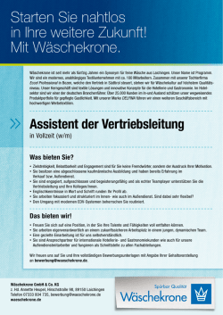 Starten Sie nahtlos in Ihre weitere Zukunft! Mit Wäschekrone.