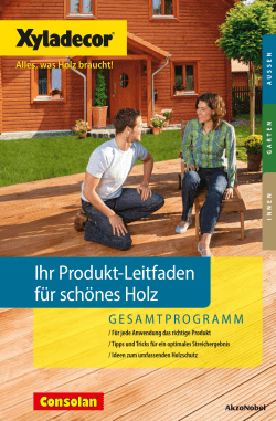Ihr Produkt-Leitfaden f&uuml;r sch&ouml;nes Holz