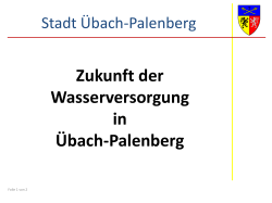 Zukunft der Wasserversorgung in Übach-Palenberg