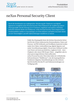 Produktblatt: neXus Personal Security Client