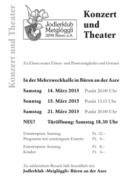Konzert und Theater - Jodlerklub Meiglöggli