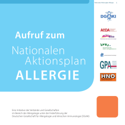 Nationaler Aktionsplan Allergie - Gesellschaft für Pädiatrische