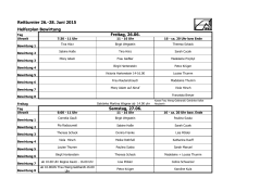 Helferplan Bewirtung !!!VORL&Auml;UFIGE ZEITEN!!! Freitag, 26.06