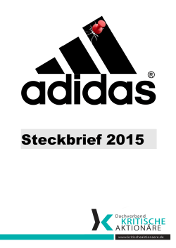 Steckbrief Adidas - Dachverband der kritischen Aktionärinnen und