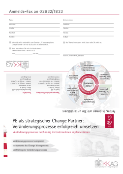 PE als strategischer Change Partner: Veränderungsprozesse