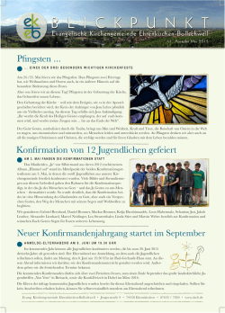 die 11. Ausgabe Mai 2015 - Evang. Kirchengemeinde Ehrenkirchen