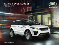 Range Rover Evoque 2016 Preisliste - Sportwagen