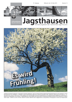 Es wird Frühling! - in der Gemeinde Jagsthausen
