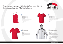 Teambekleidung - Frühling & Sommer 2015