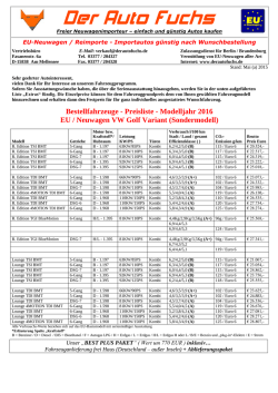 zur Preisliste - Der Auto Fuchs
