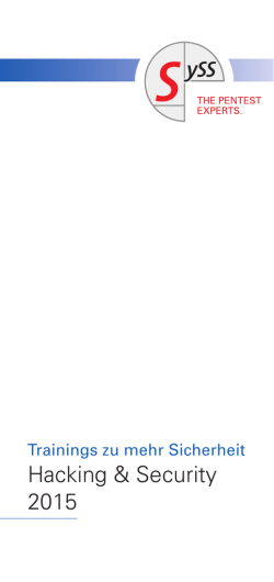 Hacking & Security 2015