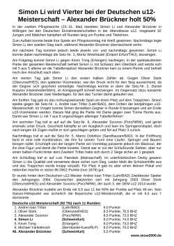 Simon Li wird Vierter bei der Deutschen u12