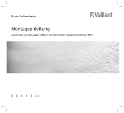 Installationsanleitung Absperrhahn Weitere Informationen