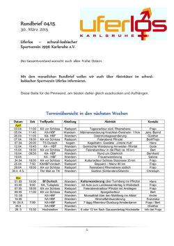 Rundbrief April 2015